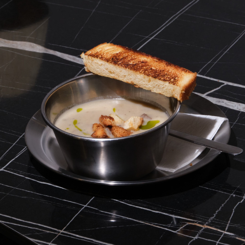 Mantarlı Köz Patlıcan Çorbası